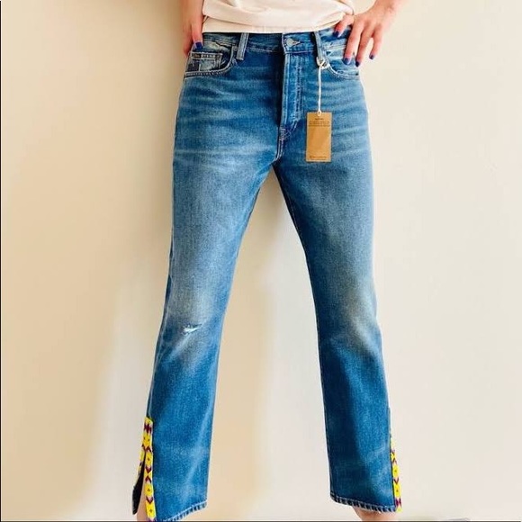 Ralph Lauren women’s The Callen High Rise Slim Jeans with beaded slit hems 26 - Picture 9 of 9